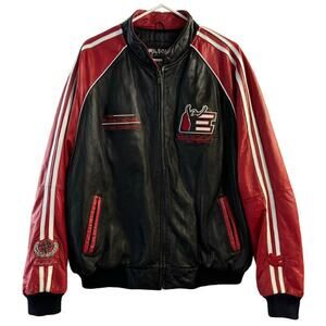 Wilson Leather Jacket Dale Earnhardt Sr NASCAR Winston Cup Series Large Daytona